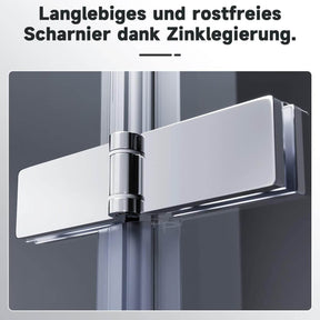 SONNI Duschwand für badewanne 100x130cm Duschwand Glas 6mm Nano Glas 2-Teilig Duschwand Badewanne Faltbar Badewannenaufsatz Duschabtrennung