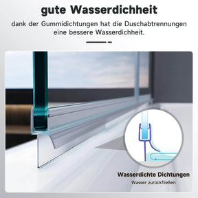 SONNI Duschwand für badewanne 100x130cm Duschwand Glas 6mm Nano Glas 2-Teilig Duschwand Badewanne Faltbar Badewannenaufsatz Duschabtrennung