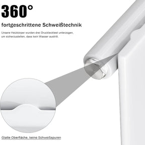 SONNI Design Heizkörper flach und klein für Badezimmer, vertikaler Badheizkörper flach Paneelheizkörper für Bad Flachheizkörper  600*465mm Weiß ohne/mit Mittelanschluss