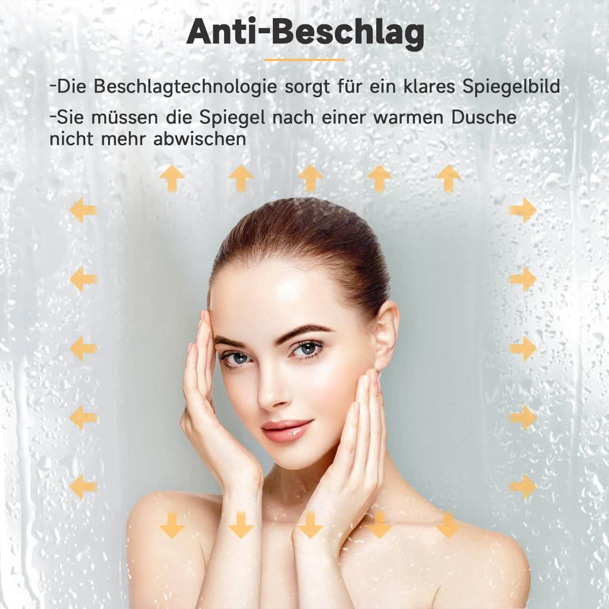 SONNI Badspiegel mit Beleuchtung Touch Badezimmerspiegel 3 Lichtfarben, Anti-Beschlag & Gedächtnisfunktion - Sonni Sanitär GmbH