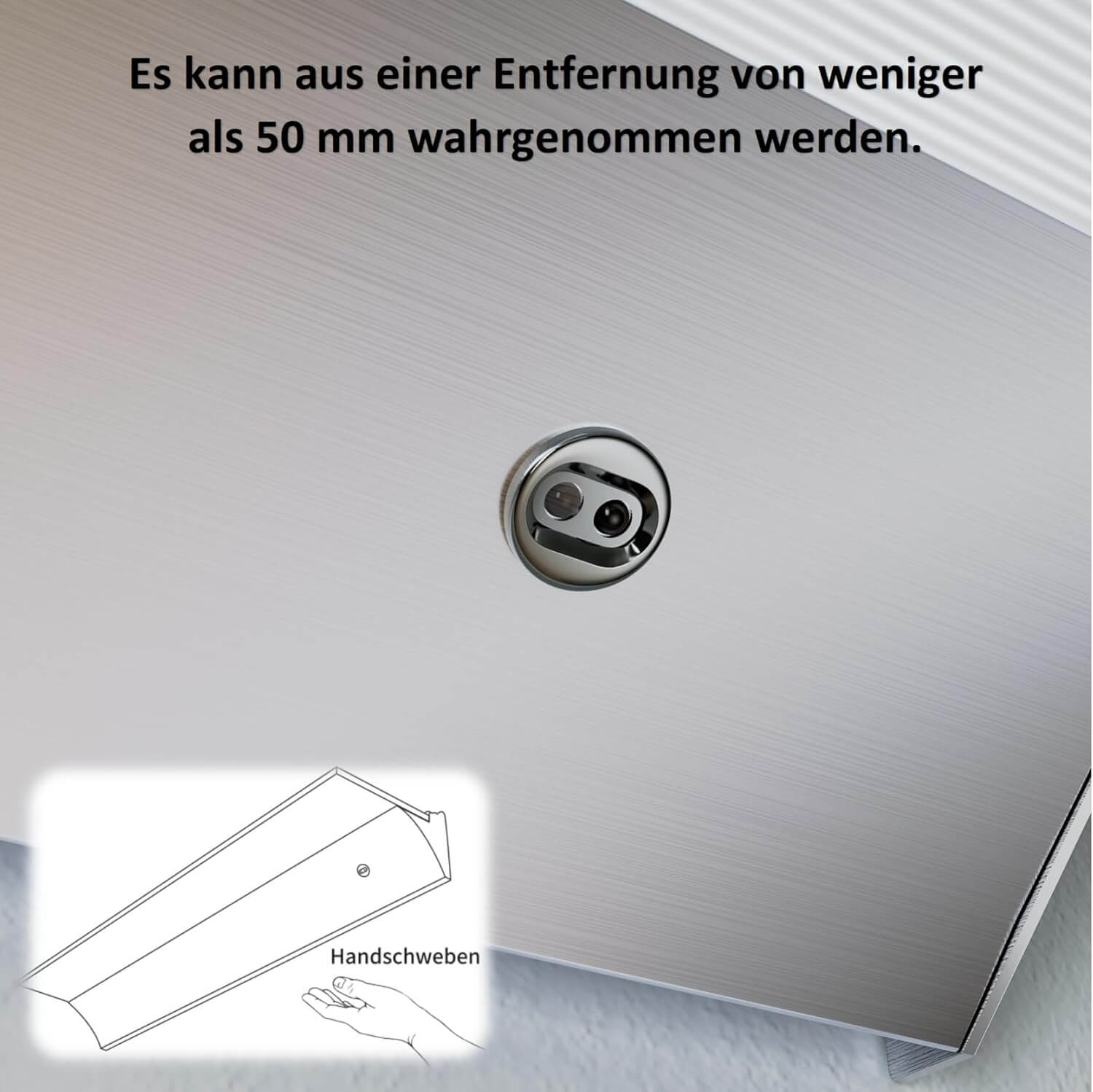 SONNI  LED Wandregale 50cm Glasboden Regal mit LED-Beleuchtung für Wohnzimmer, Bar, Eingang Lagerregal aus Aluminium und 8 mm abnehmbares Glas, 3 Farbe modi, sensorgesteuert - Sonni Sanitär GmbH