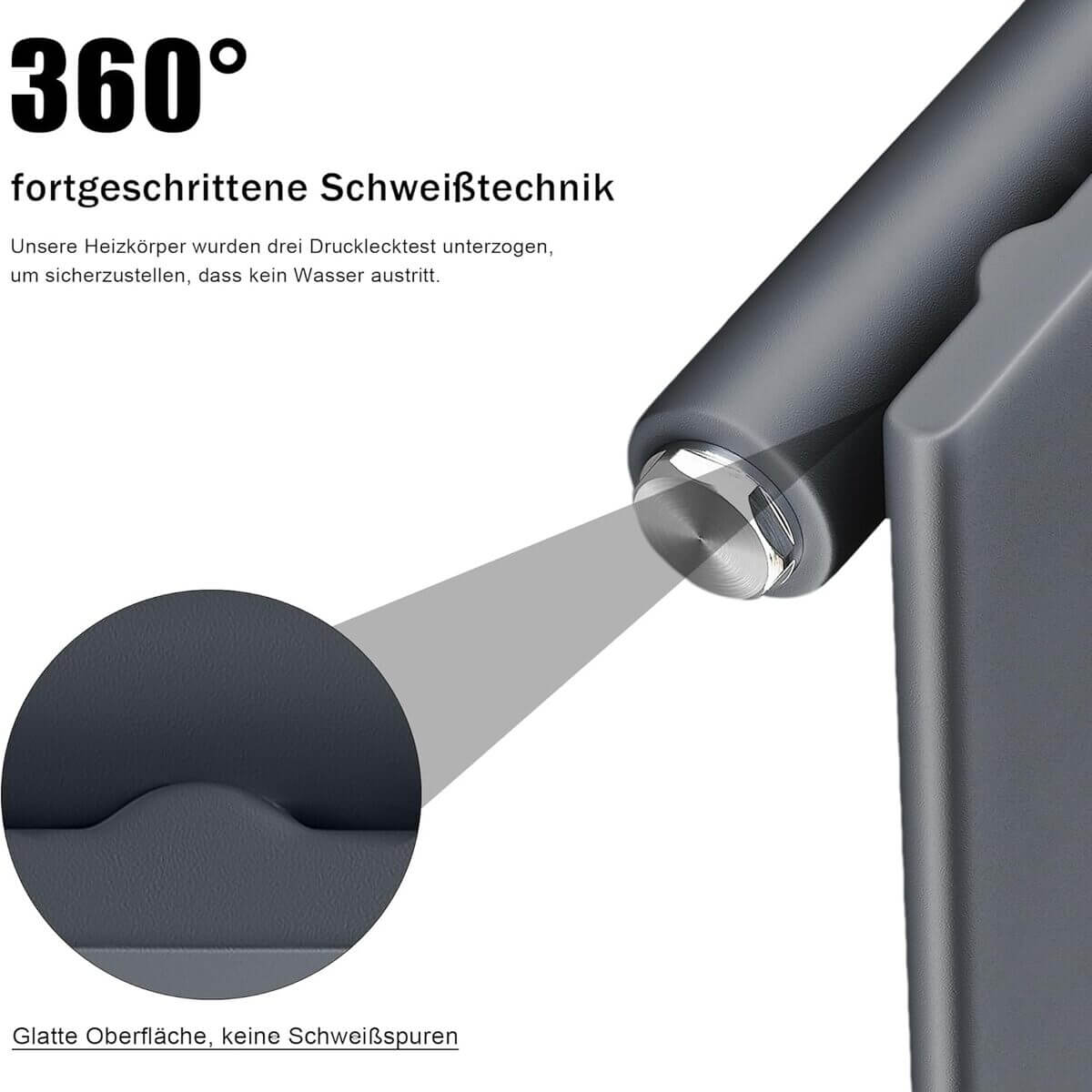 SONNI Design Heizkörper flach und klein für Badezimmer, vertikaler Badheizkörper flach Paneelheizkörper für Bad Flachheizkörper  600*465mm  Antrazit ohne/mit Mittelanschluss