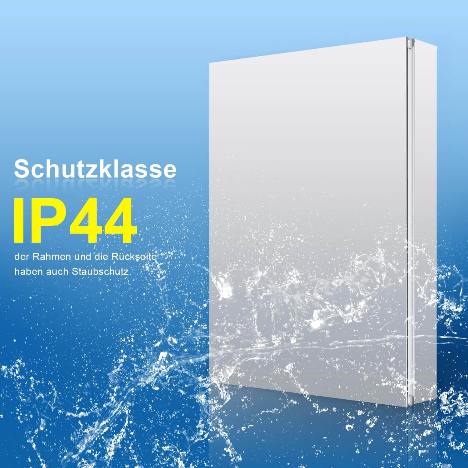 SONNI Spiegelschrank Bad mit Beleuchtung und Make-up Ablage 70x65 cm, Steckdose & 3-fache Vergrößerungsspiegel, 3 Lichtfarben, Dimmbar - Dunkelgrau - Sonni Sanitär GmbH