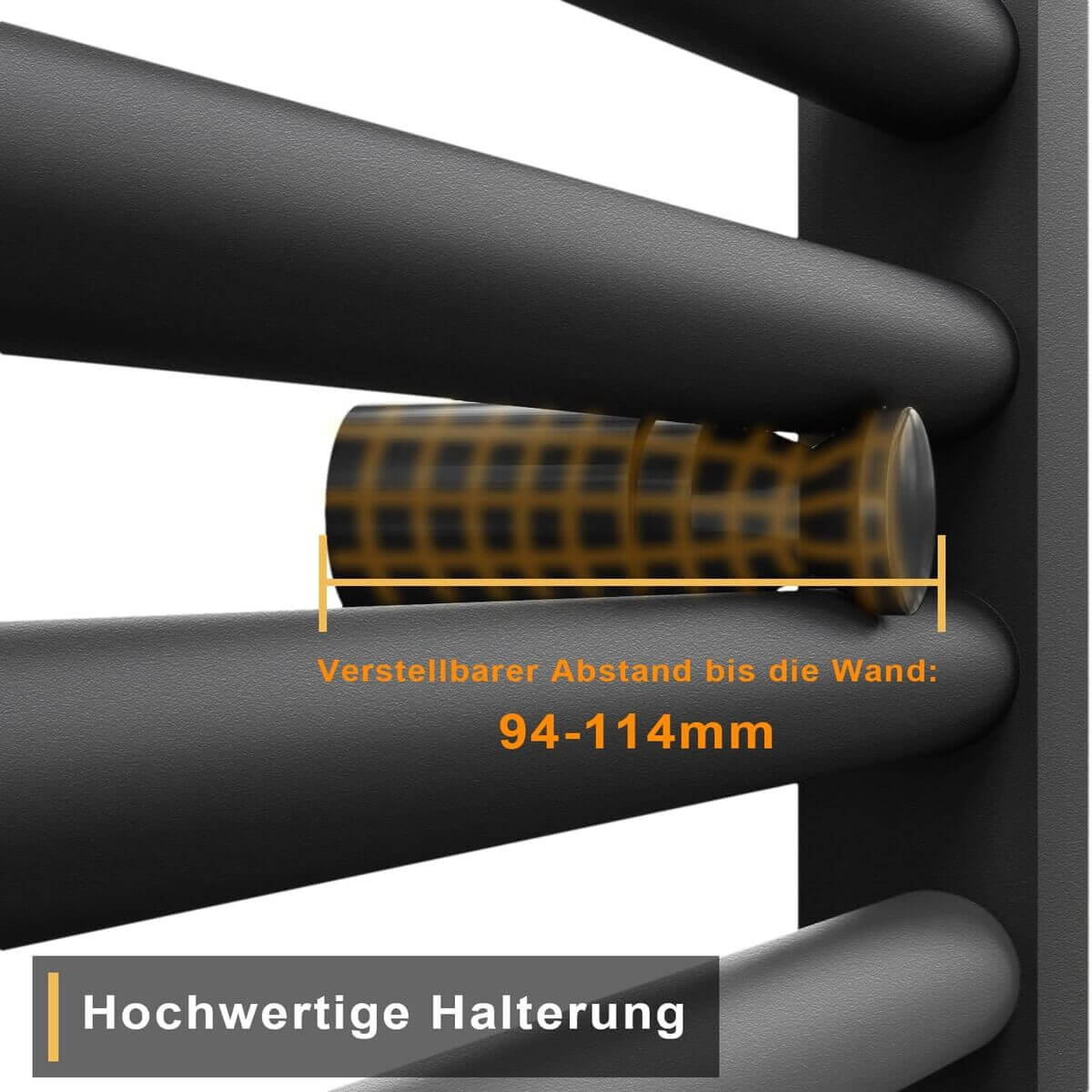 SONNI Badheizkörper Handtuchheizkörper 700*500 mm Anthrazit Handtuchheizkörper klein für Badheizkörper vertikal Handtuchwärmer Handtuchhalter heizung mit mittelanschluss - Sonni Sanitär GmbH