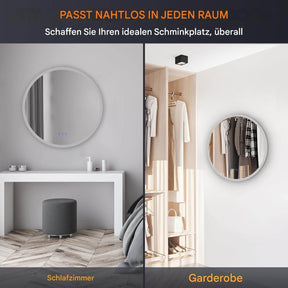 SONNI Badspiegel Runder mit Bluetooth Wandspiegel mit Beleuchtung, Spiegel Bad mit 3 einstellbare Farbtemperaturen und Anti-Beschlag, Kosmetikspiegel Rund - Sonni Sanitär GmbH