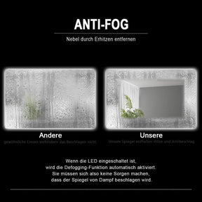 SONNI Badezimmer LED Spiegelschrank mit vollen LED-Lichtstreifen Kippschalter 50 x 70 x 13cm - Sonni Sanitär GmbH
