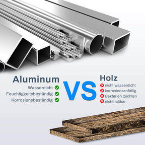 SONNI Spiegelschrank mit Beleuchtung 80x60 cm, 3 Türen LED Spiegelschrank Bad mit Anti-Beschlag, Steckdose, 3 Lichtfarben, Dimmbar, Aluminum, IP44 Wasserciht - Sonni Sanitär GmbH