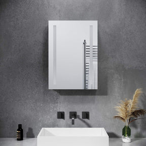 SONNI Badezimmer LED Spiegelschrank mit zwei LED-Lichtstreifen Kippschalter 50 x 70 x 13cm - Sonni Sanitär GmbH