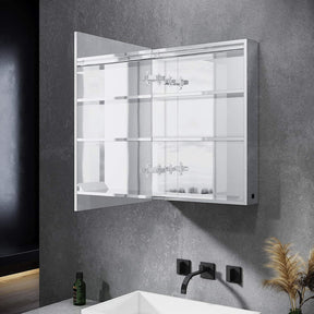 SONNI Badezimmer LED Spiegelschrank mit vollen LED-Lichtstreifen Kippschalter 50 x 70 x 13cm - Sonni Sanitär GmbH