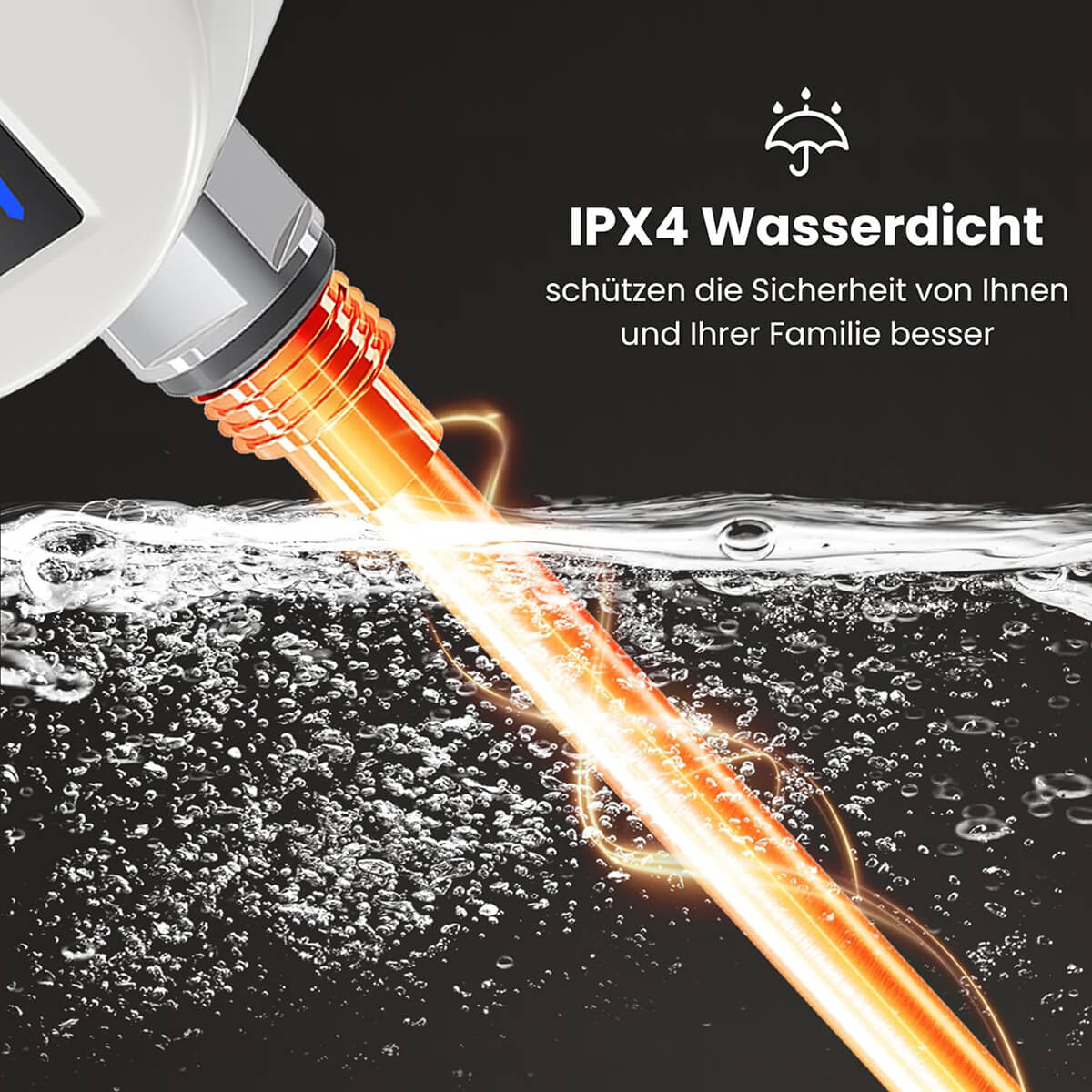 SONNI Heizstab mit Thermostat Anthrazit, elektrischer Heizstab für Badheizkörper Heizelement für Heizung, Heizrohr aus Edelstahl mit Temperaturregler - Sonni Sanitär GmbH