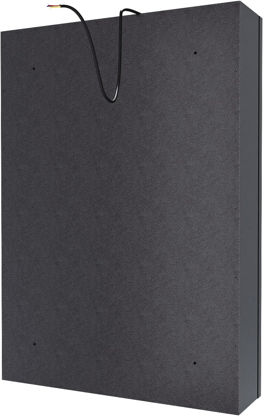 SONNI LED Spiegelschrank mit Kosmetik-Organizer 50x70 cm, Steckdose & 3-fache Vergrößerungsspiegel, 3 Lichtfarben, Dimmbar - Dunkelgrau - Sonni Sanitär GmbH