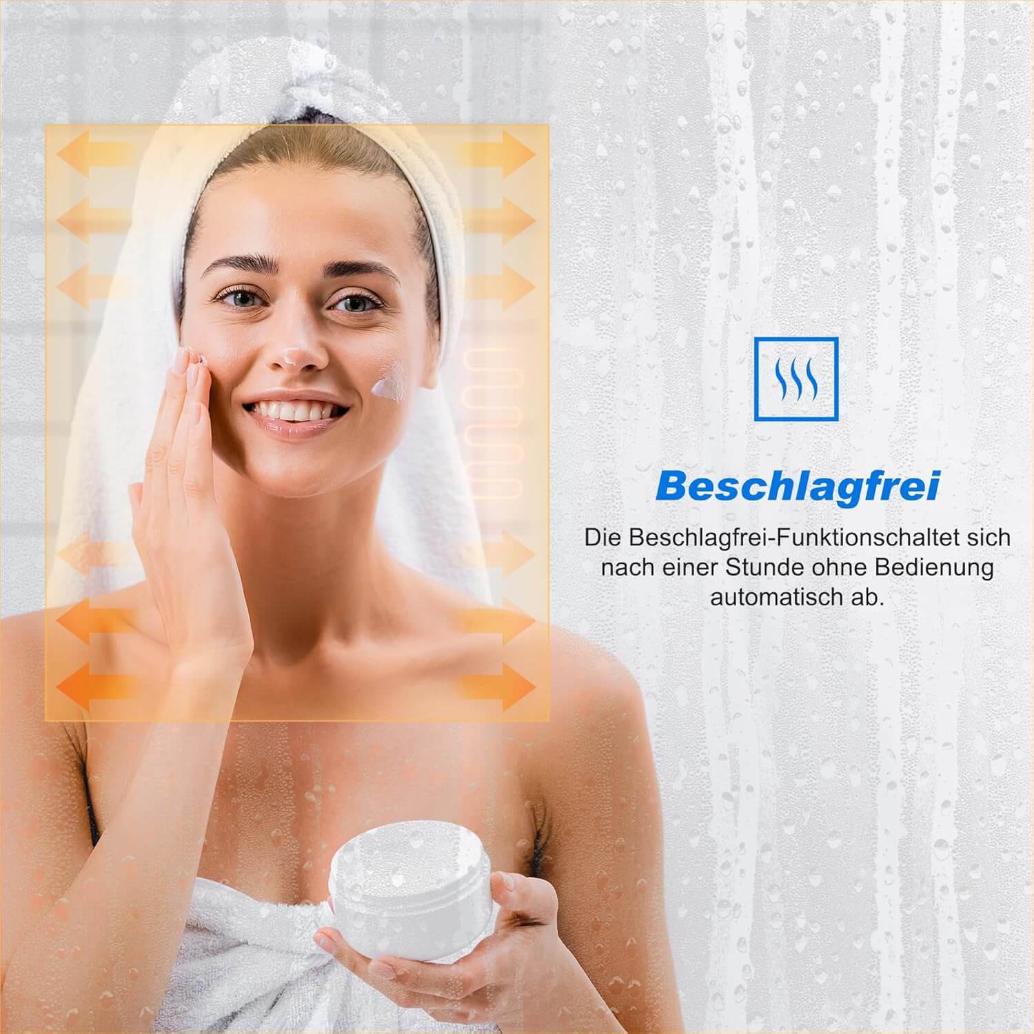 SONNI LED Spiegelschrank Bad mit 3-fache Vergrößerungsspiegel und Steckdose 65 x 60 cm, Aluminum Spiegelschrank mit Touch-Schalter, 3 Lichtfarben + Defogging, IP44 wasserciht - Sonni Sanitär GmbH