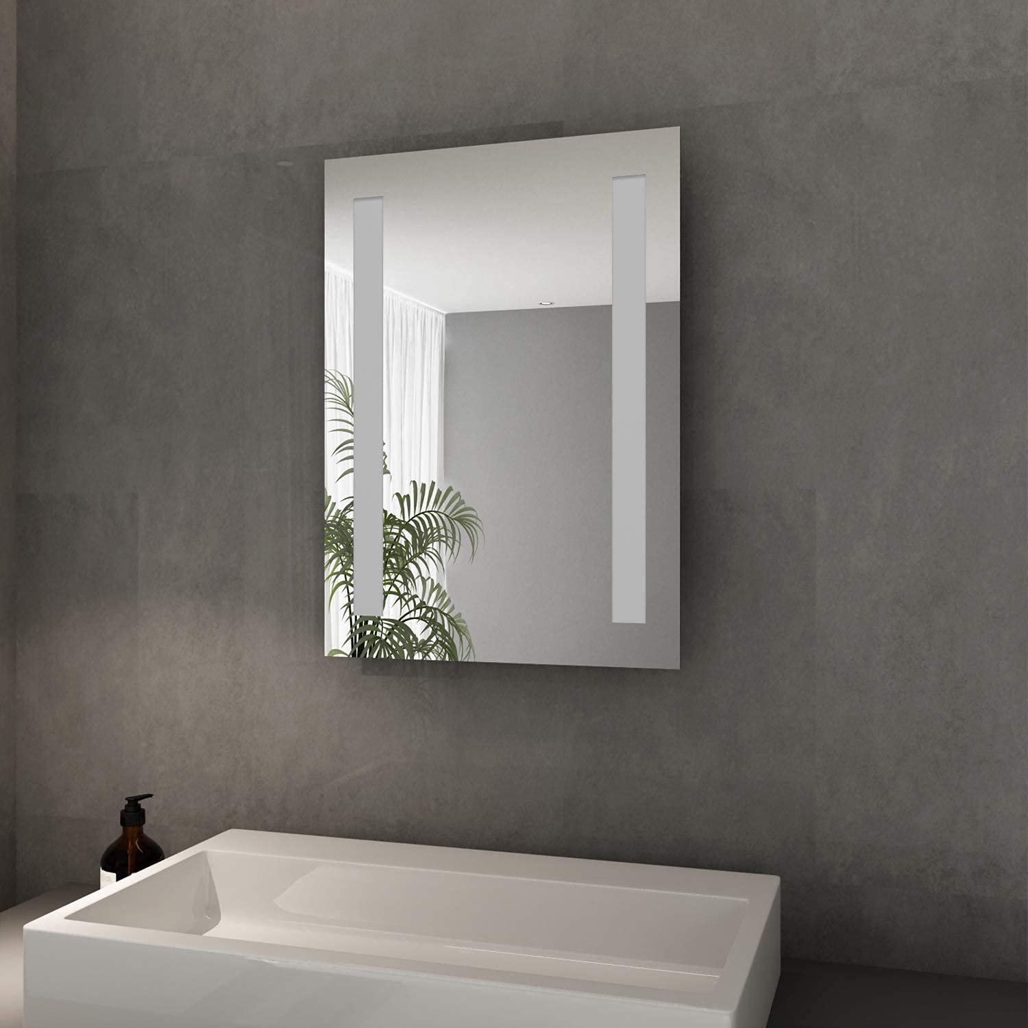 SONNI Badezimmer LED Spiegel Badspiegel mit Beleuchtung Wandschalter 45x60cm GTBM003B