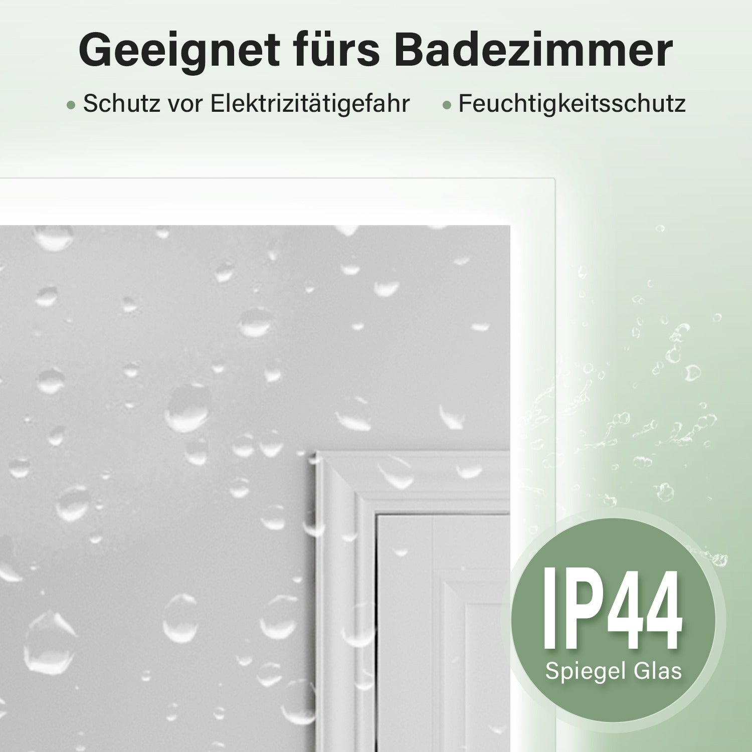 SONNI Badspiegel mit Beleuchtung 50×70 cm, Warmweiß LED Badspiegel, Badezimmerspiegel mit Beleuchtung, Wandspiegel für Badezimmer Vertikal/Horizontal Montage IP44 wasserdicht Wandschalter - Sonni Sanitär GmbH