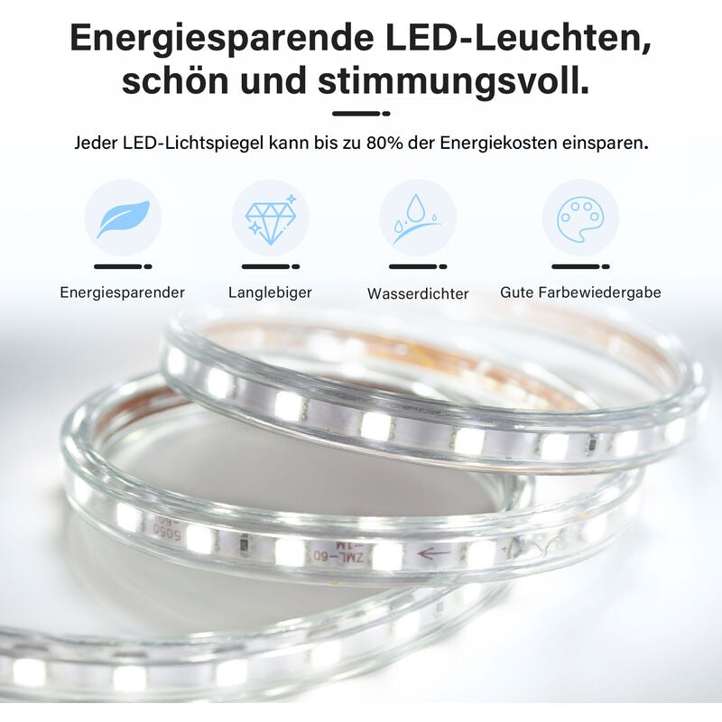 SONNI Badezimmer LED Spiegel Badspiegel mit Beleuchtung Wandschalter 45x60cm GTBM003B - Sonni Sanitär GmbH