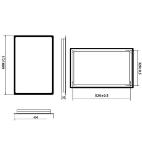 SONNI LED Badspiegel Lichtspiegel LED Spiegel Wandspiegel mit Touch-Schalter badspiegel mit Beleuchtung  Kaltweiß 6400K energiesparend