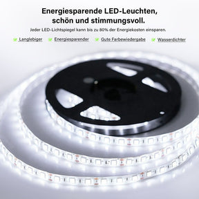 SONNI Badezimmer LED Spiegel Badspiegel mit Beleuchtung Wandschalter 80Lx60Bcm kaltweiß IP44 energiesparend - Sonni Sanitär GmbH