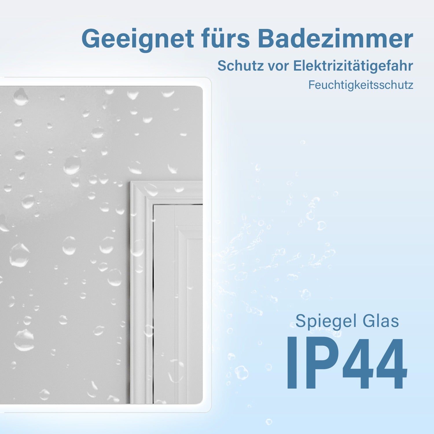 SONNI Badezimmer LED Spiegel Badspiegel mit Beleuchtung Wandschalter 80Lx60Bcm kaltweiß IP44 energiesparend - Sonni Sanitär GmbH