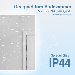 SONNI Badezimmer LED Spiegel Badspiegel mit Beleuchtung Wandschalter 80Lx60Bcm kaltweiß IP44 energiesparend - Sonni Sanitär GmbH