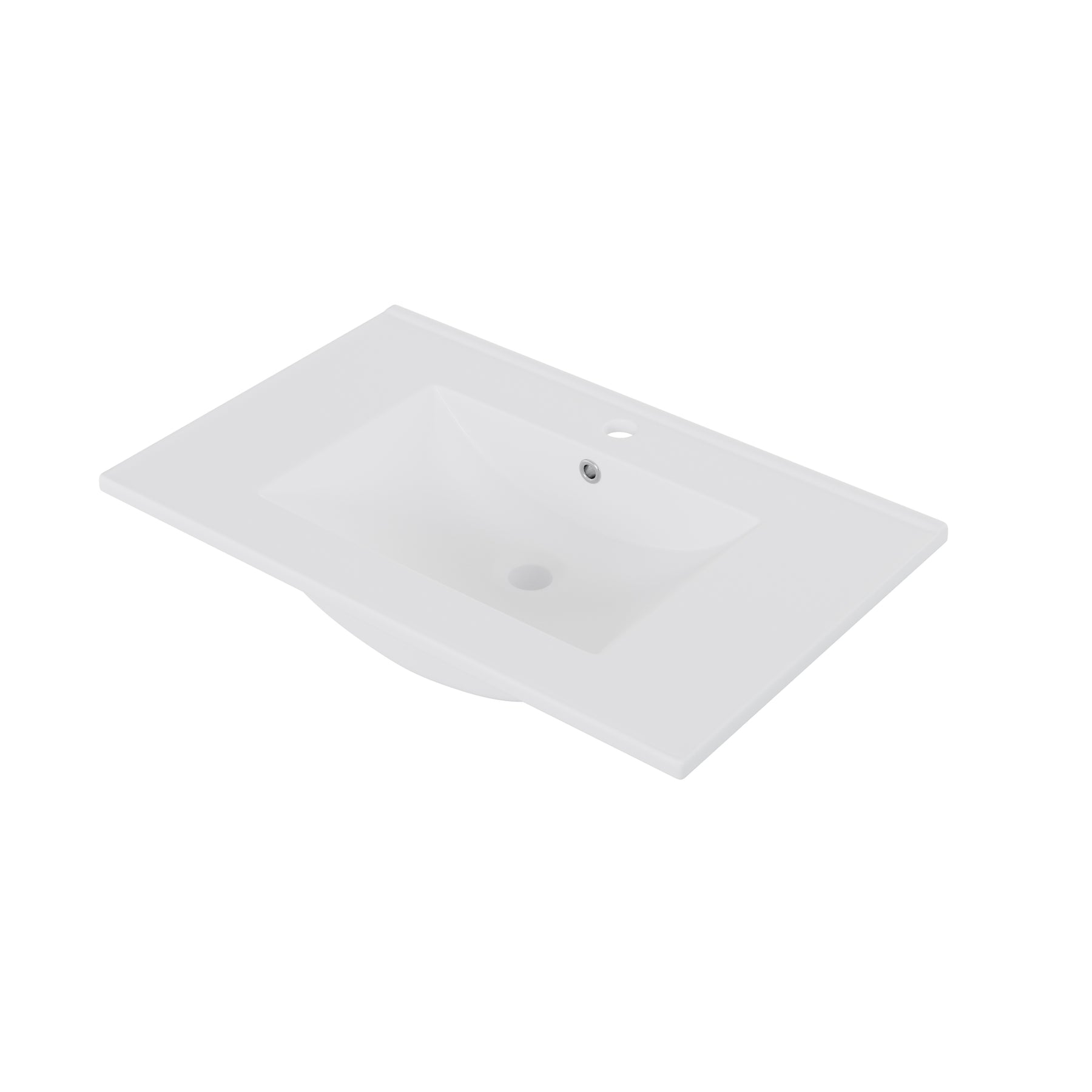 SONNI Waschtisch mit Waschbecken, wandhängender Badschrank mit LED Radarsensor Beleuchtung 2 Schubladen leisen Gleitschienen 76 x 46 x 51 cm Weiß