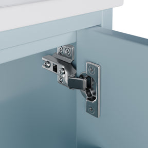 SONNI Waschtisch mit Waschbecken, wandhängender Badschrank mit LED Radarsensor Beleuchtung 2 Schubladen leisen Gleitschienen 76 x 46 x 51 cm Weiß