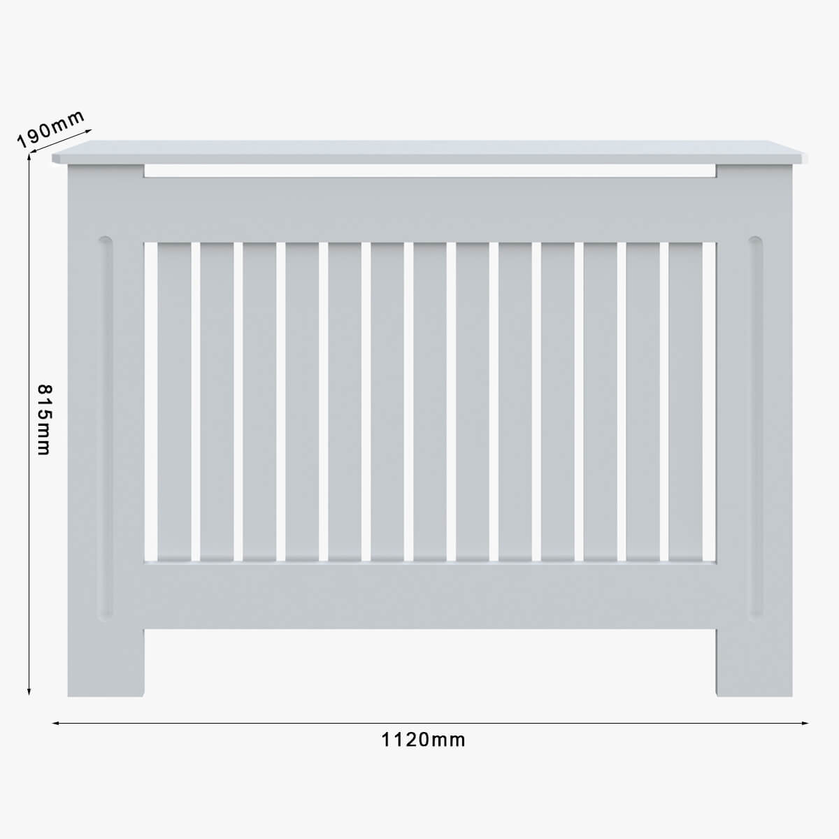 SONNI Heizkörperverkleidung Weiß Abdeckung Heizungsverkleidung Heizkörper MDF 112cm*19cm*81cm - Sonni Sanitär GmbH