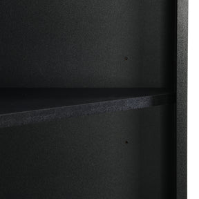SONNI Badschrank Eckschrank mit 2 Ablagefächern, offenem Fach und verstellbarem Einlegeboden Badmöbel 36.5 x 36.5 x 155 cm Weiß