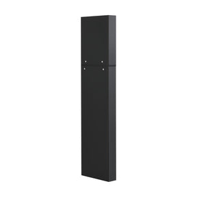 SONNI Badschrank Eckschrank mit 2 Ablagefächern, offenem Fach und verstellbarem Einlegeboden Badmöbel 36.5 x 36.5 x 155 cm Weiß