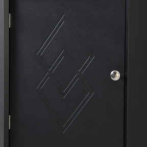SONNI Badschrank Eckschrank mit 2 Ablagefächern, offenem Fach und verstellbarem Einlegeboden Badmöbel 36.5 x 36.5 x 155 cm Weiß