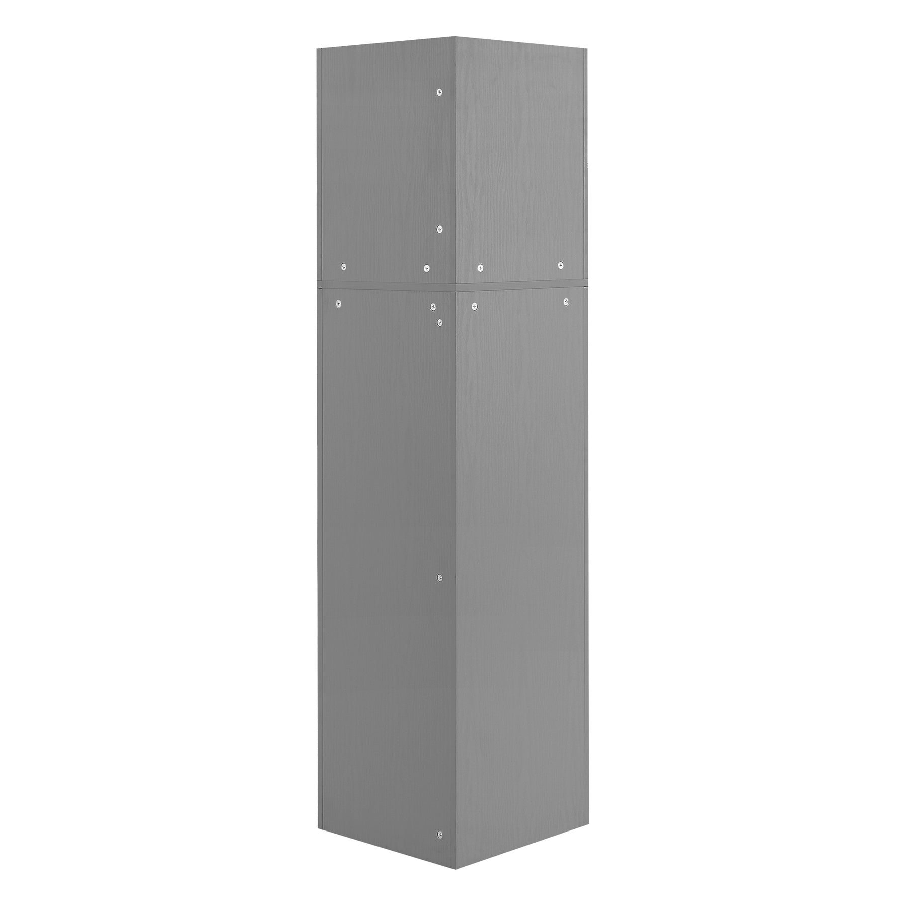 SONNI Badschrank Eckschrank mit 2 Ablagefächern, offenem Fach und verstellbarem Einlegeboden Badmöbel 36.5 x 36.5 x 155 cm Weiß
