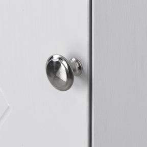 SONNI Badschrank Eckschrank mit 2 Ablagefächern, offenem Fach und verstellbarem Einlegeboden Badmöbel 36.5 x 36.5 x 155 cm Weiß