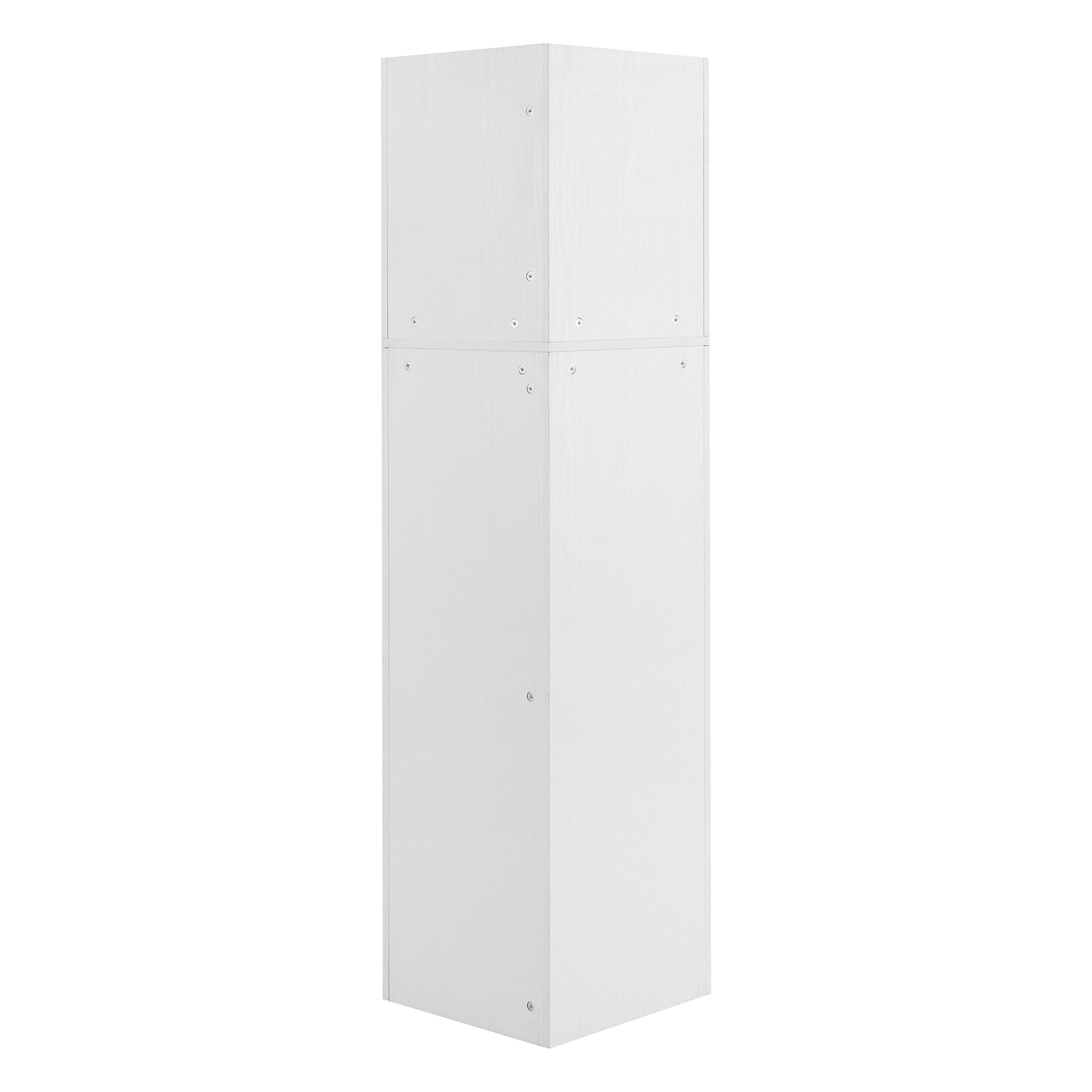 SONNI Badschrank Eckschrank mit 2 Ablagefächern, offenem Fach und verstellbarem Einlegeboden Badmöbel 36.5 x 36.5 x 155 cm Weiß