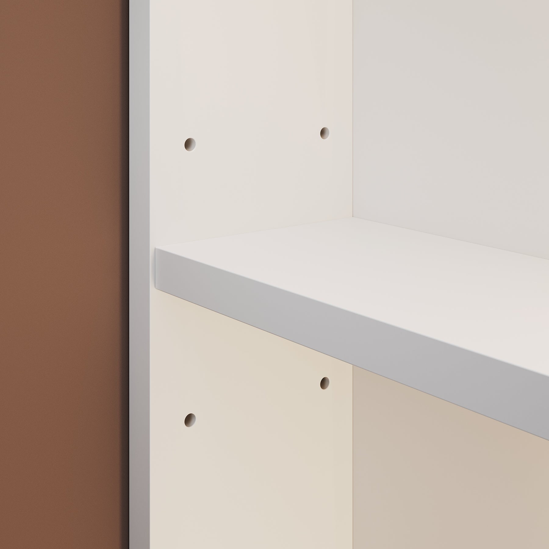 SONNI Badezimmerschrank mit Touch-LED-Beleuchtung, weißer Unterschrank mit 2 rechts öffnenden Türen und verstellbaren Einlegeböden, Geschlossen & Offenes Fach