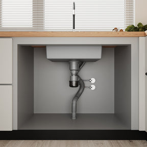 SONNI Küchenspüle Edelstahl mit Armatur Set, Spülbecken Schwarz 50 x 45 cm