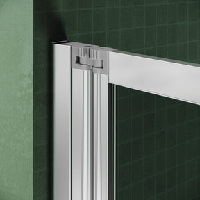 SONNI Duschwand für Badewanne NANO-GLAS Badewannenaufsatz 3-teilig faltbar 130x140 cm(BxH)