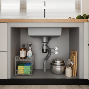 SONNI Küchenspüle Edelstahl mit Armatur Set, Spülbecken Schwarz 50 x 45 cm