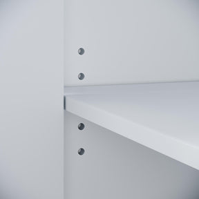 SONNI Kommode Sideboard mit LED Beleuchtung Weiß Hochglanz Wohnzimmermöbel Wohnzimmerschrank Standschrank