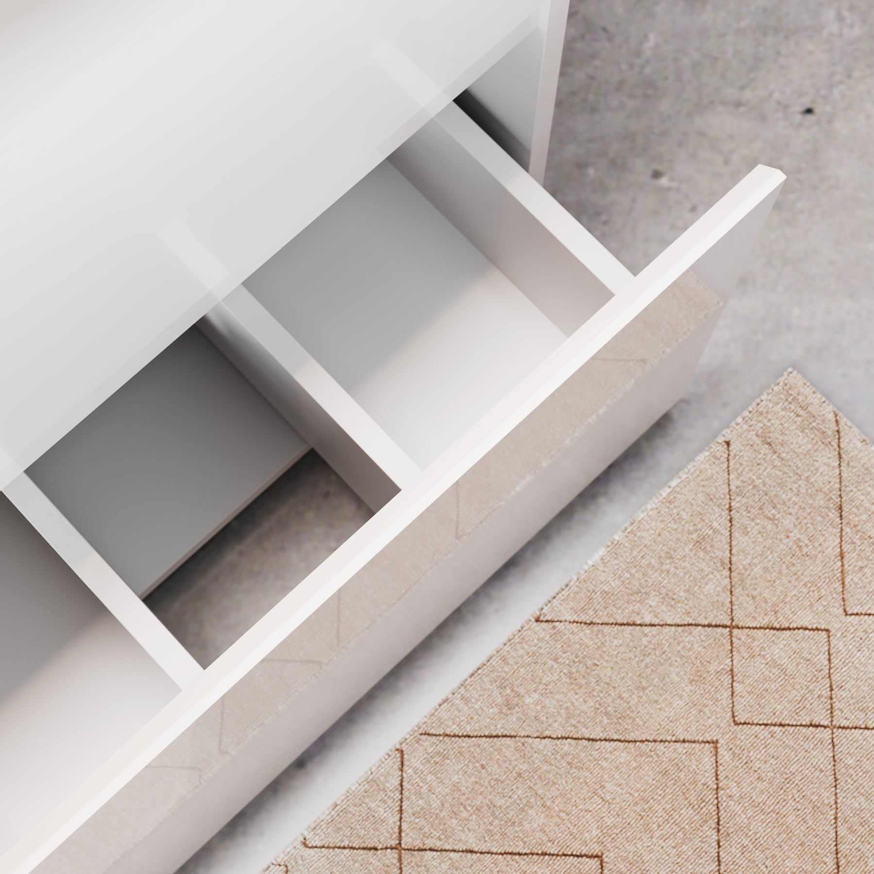 SONNI Freistehender Waschtisch mit LED-Sensorbeleuchtung, Aufsatzwaschbecken mit Doppeltüren und verstellbaren Ablagen, Badschrank 60 x 60 x 30 cm Weiß