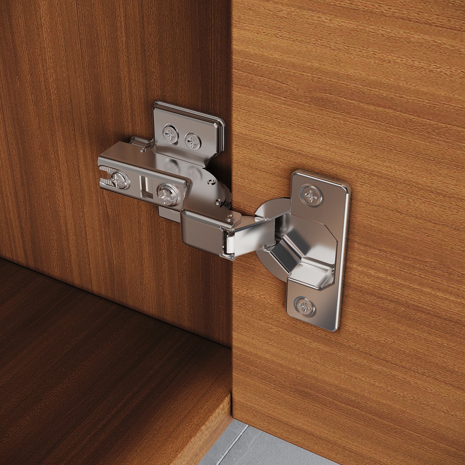 SONNI Waschtisch Badmöbel Set mit Quarz Kunststein Waschbecken, LED Sensorbeleuchtung Push Open Türen 79 x 49,5 x 45 cm