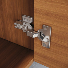 SONNI Waschtisch Badmöbel Set mit Quarz Kunststein Waschbecken, LED Sensorbeleuchtung Push Open Türen 79 x 49,5 x 45 cm