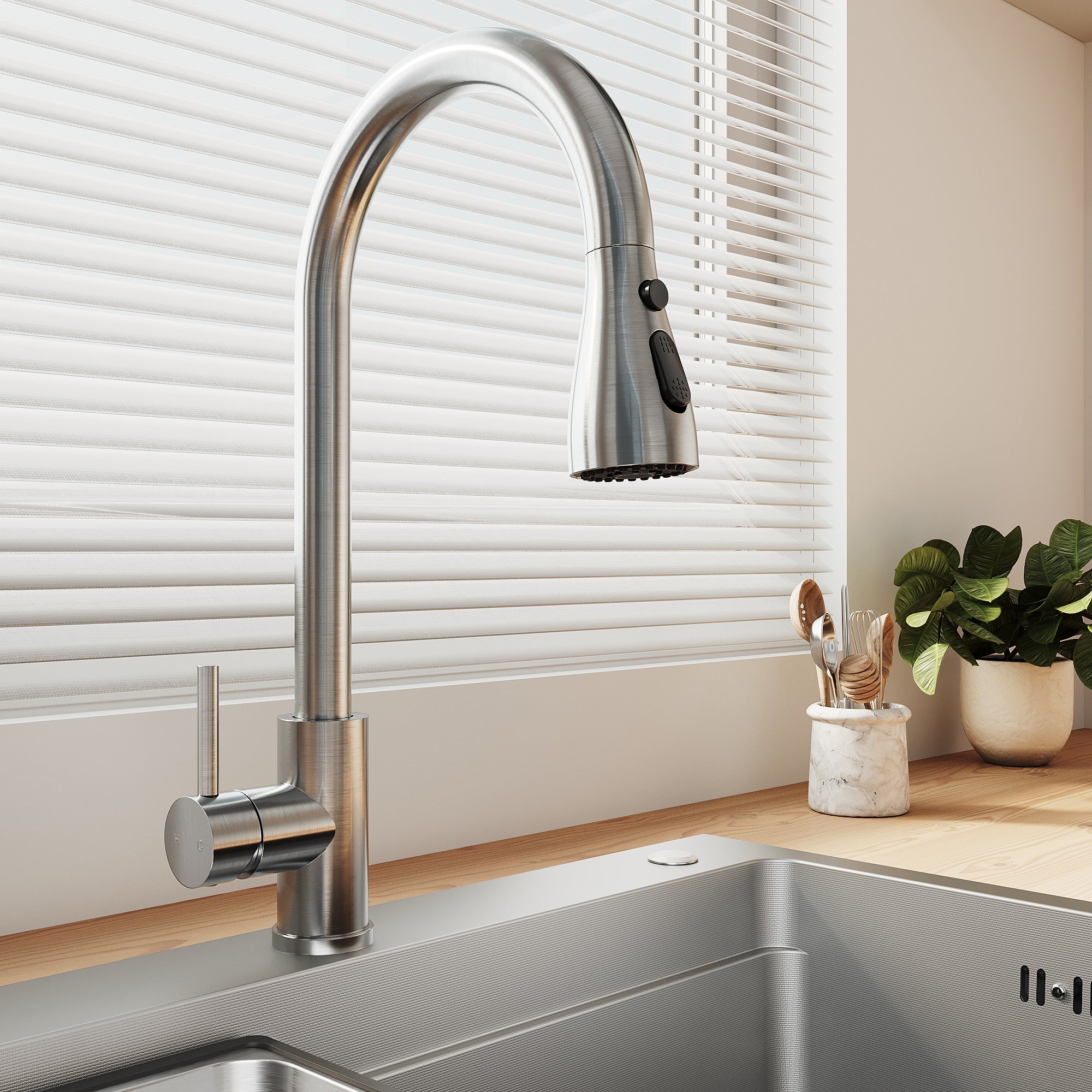 SONNI Waschbecken Küchenspüle 304 SUS Edelstahl, 70×48 cm, Einbauspüle mit 1 Becken,Wasserhahn,Unterbauspüle, mit Abtropfkorb und Dreieckigem Abfallsieb, 3-Loch Breitkante