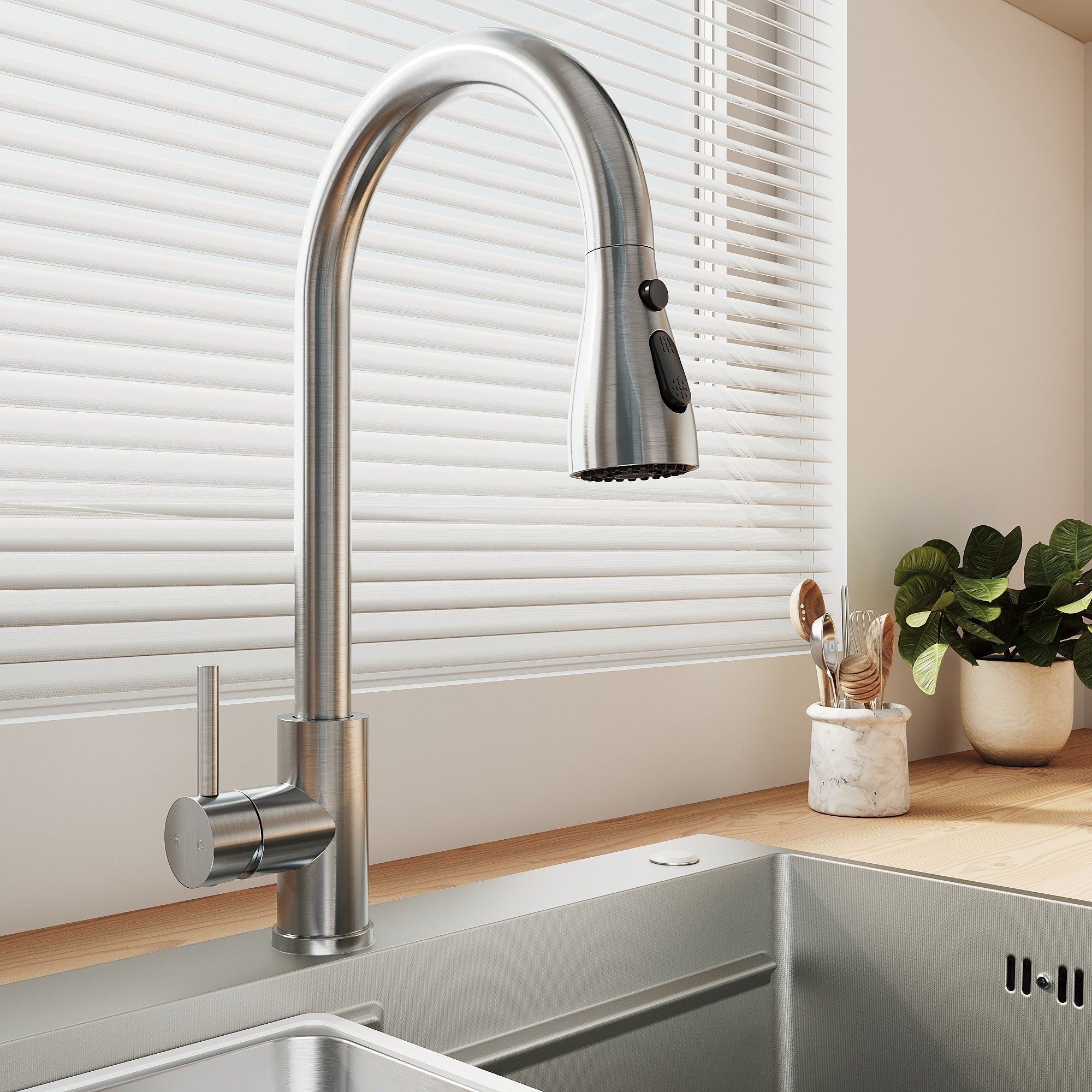 SONNI Spülbecken Küchenspüle 304 Edelstahl Waschbecken 70×45 cm, Einbauspüle mit 1 Becken,Wasserhahn,Unterbauspüle, Nanosilber/Diamantschwarz, inkl. Abtropfkorb & Abflusssieb, 3-Loch Breitkante