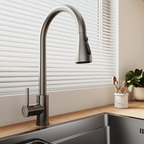 SONNI Waschbecken Küchenspüle 304 SUS Edelstahl, 70×43 cm, Einbauspüle mit 1 Becken,Wasserhahn,Unterbauspüle, mit Abtropfkorb und Dreieckigem Abfallsieb, Schmale Seite