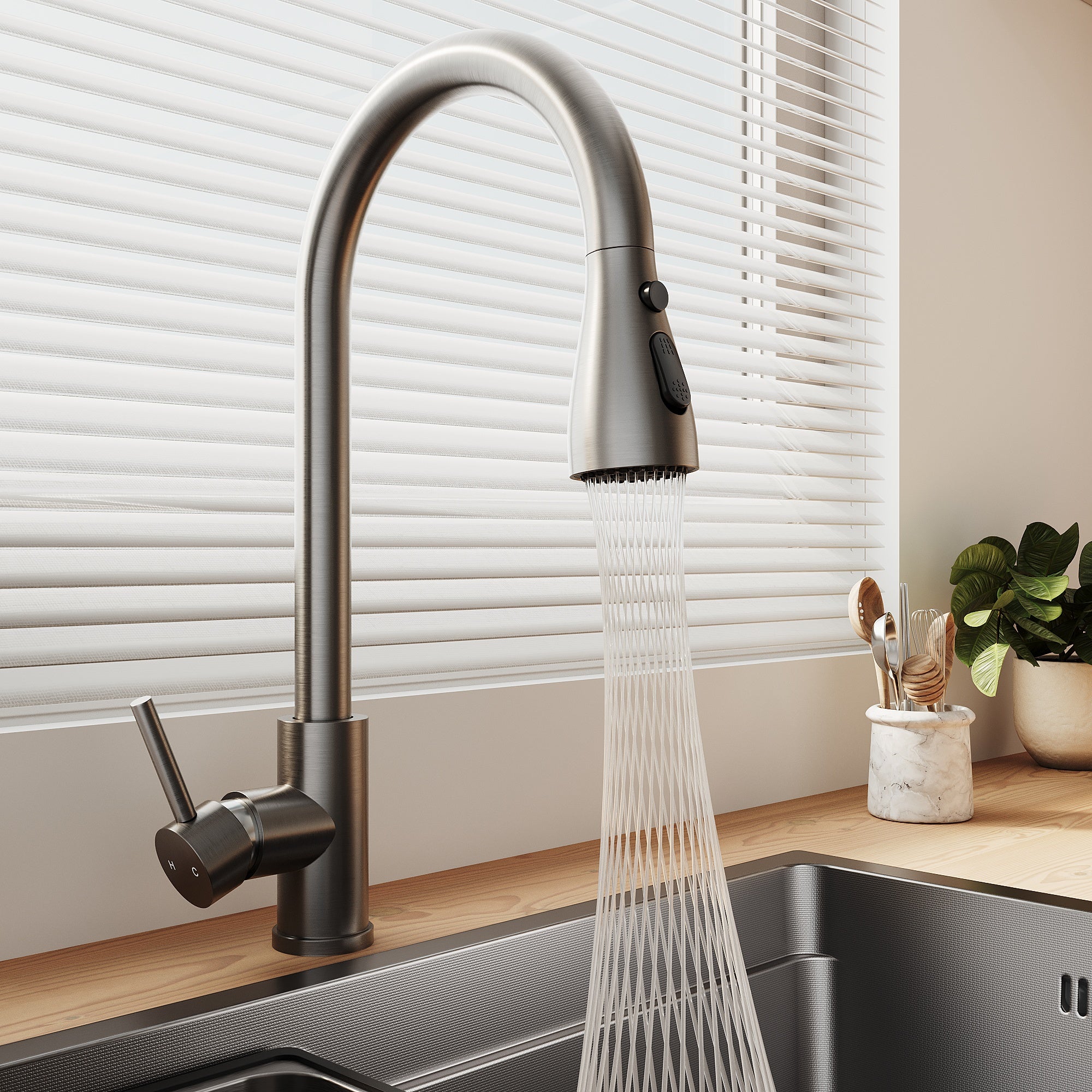 SONNI Waschbecken Küchenspüle 304 SUS Edelstahl, 70×43 cm, Einbauspüle mit 1 Becken,Wasserhahn,Unterbauspüle, mit Abtropfkorb und Dreieckigem Abfallsieb, Schmale Seite