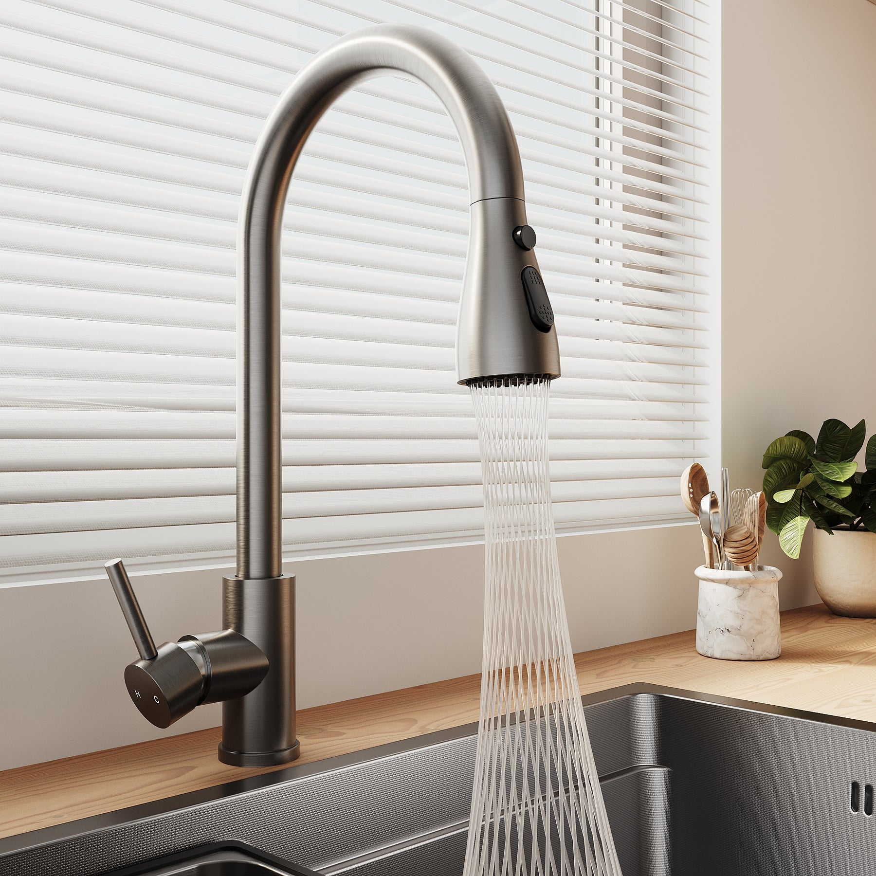 SONNI Waschbecken Küchenspüle 304 SUS Edelstahl, 70×43 cm, Einbauspüle mit 1 Becken,Wasserhahn,Unterbauspüle, mit Abtropfkorb und Dreieckigem Abfallsieb, Schmale Seite