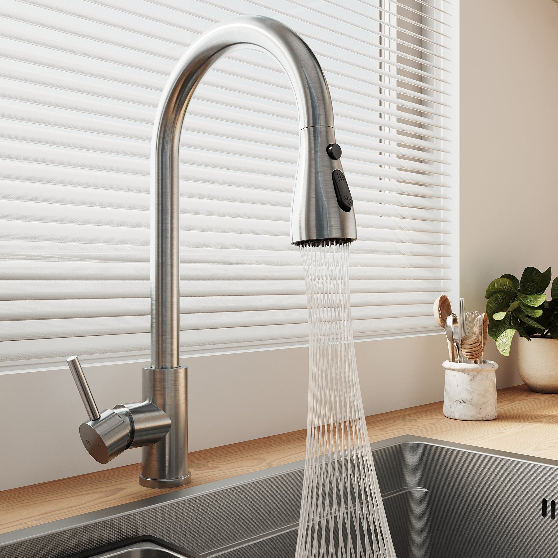 SONNI Waschbecken Küchenspüle 304 SUS Edelstahl, 70×43 cm, Einbauspüle mit 1 Becken,Wasserhahn,Unterbauspüle, mit Abtropfkorb und Dreieckigem Abfallsieb, Schmale Seite