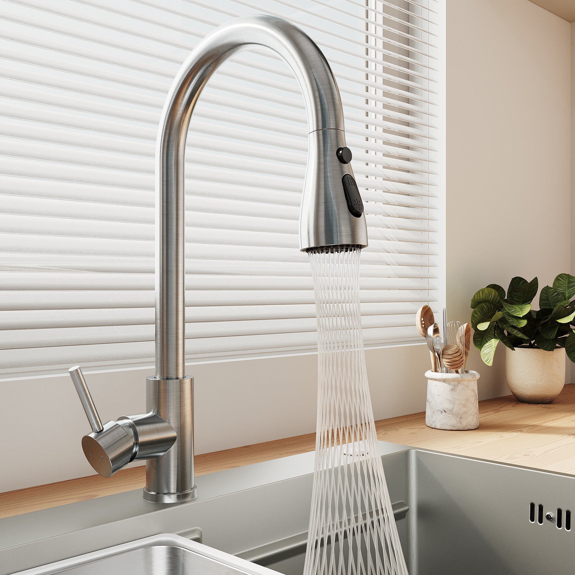 SONNI Spülbecken Küchenspüle 304 Edelstahl Waschbecken 70×45 cm, Einbauspüle mit 1 Becken,Wasserhahn,Unterbauspüle, Nanosilber/Diamantschwarz, inkl. Abtropfkorb & Abflusssieb, 3-Loch Breitkante