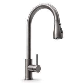SONNI Waschtischarmatur mit Ausziehbrause, Edelstahl 3 Wasserflussmodi, automatische Rückstellfunktion G3/8 Silber