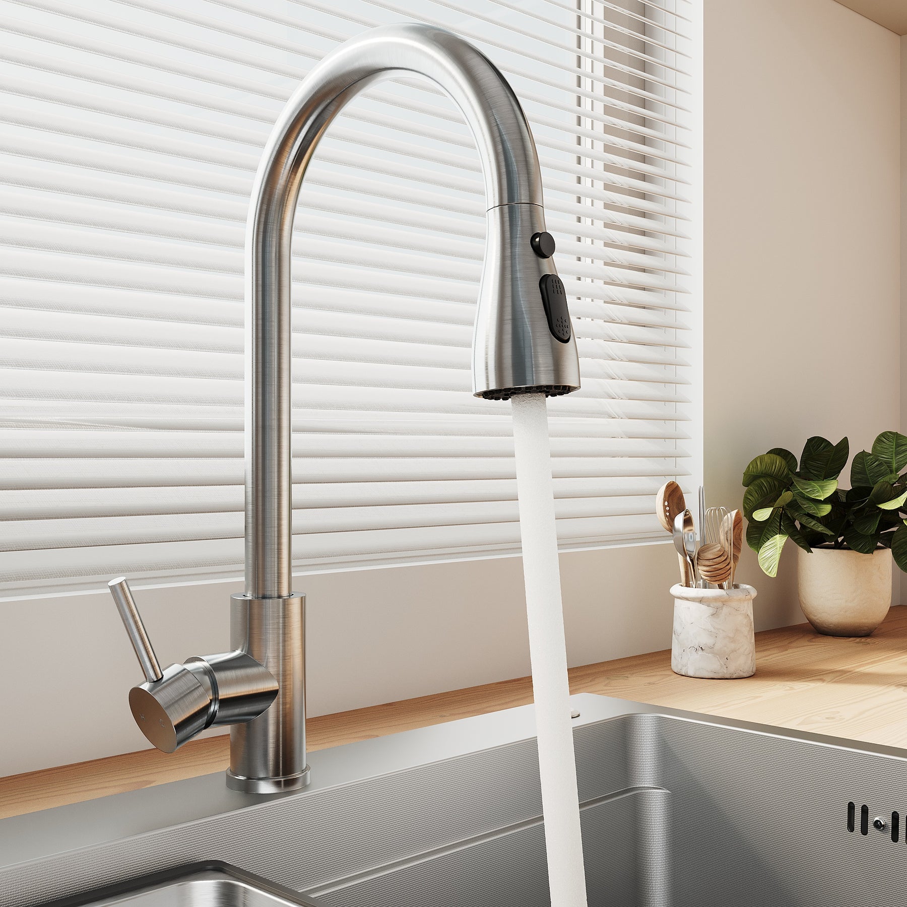 SONNI Waschbecken Küchenspüle 304 SUS Edelstahl, 70×48 cm, Einbauspüle mit 1 Becken,Wasserhahn,Unterbauspüle, mit Abtropfkorb und Dreieckigem Abfallsieb, 3-Loch Breitkante