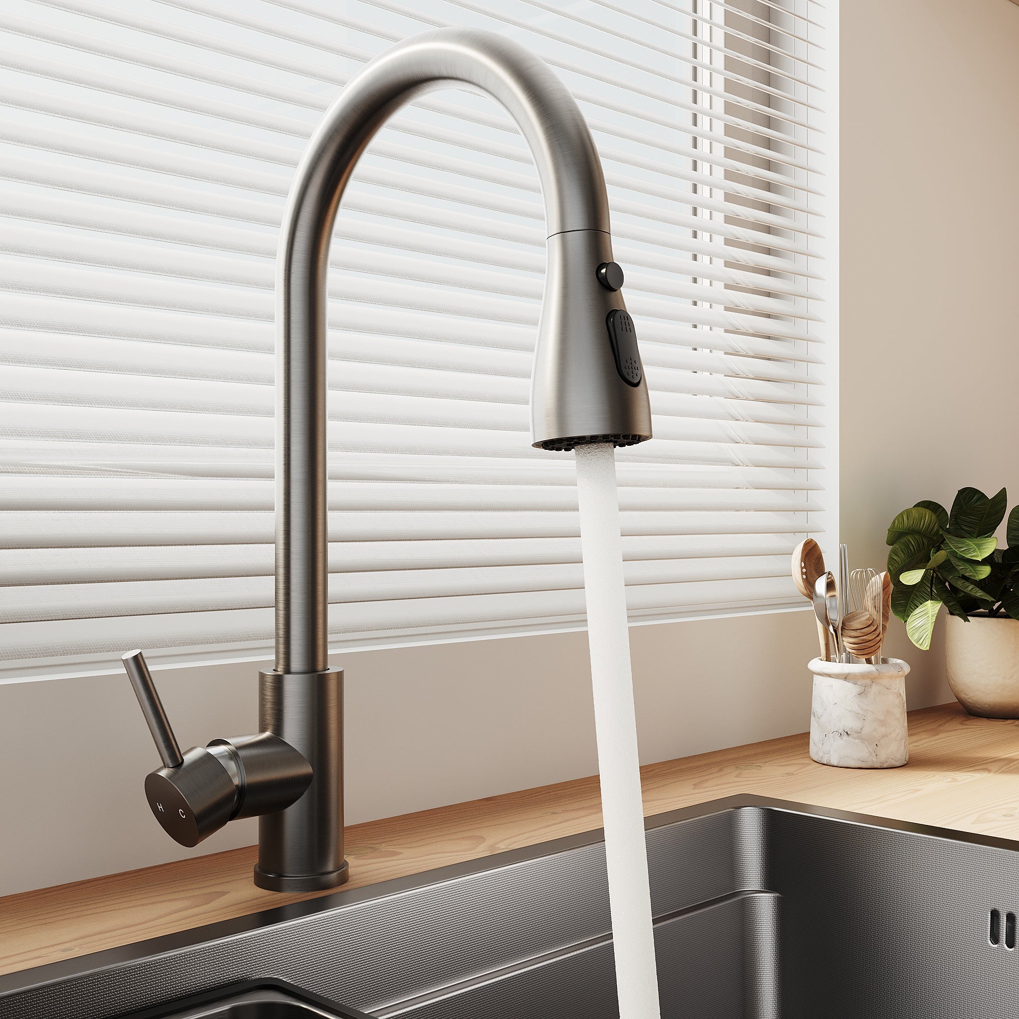 SONNI Waschbecken Küchenspüle 304 SUS Edelstahl, 70×43 cm, Einbauspüle mit 1 Becken,Wasserhahn,Unterbauspüle, mit Abtropfkorb und Dreieckigem Abfallsieb, Schmale Seite
